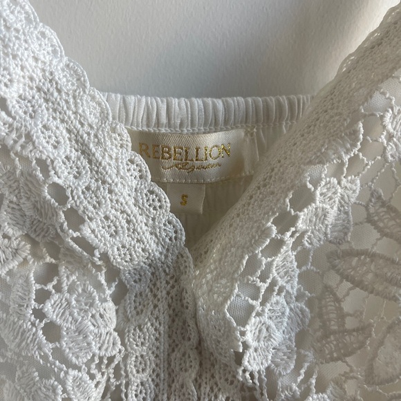 Rebellion White Lace Camisole Top Small - Picture 2 of 3